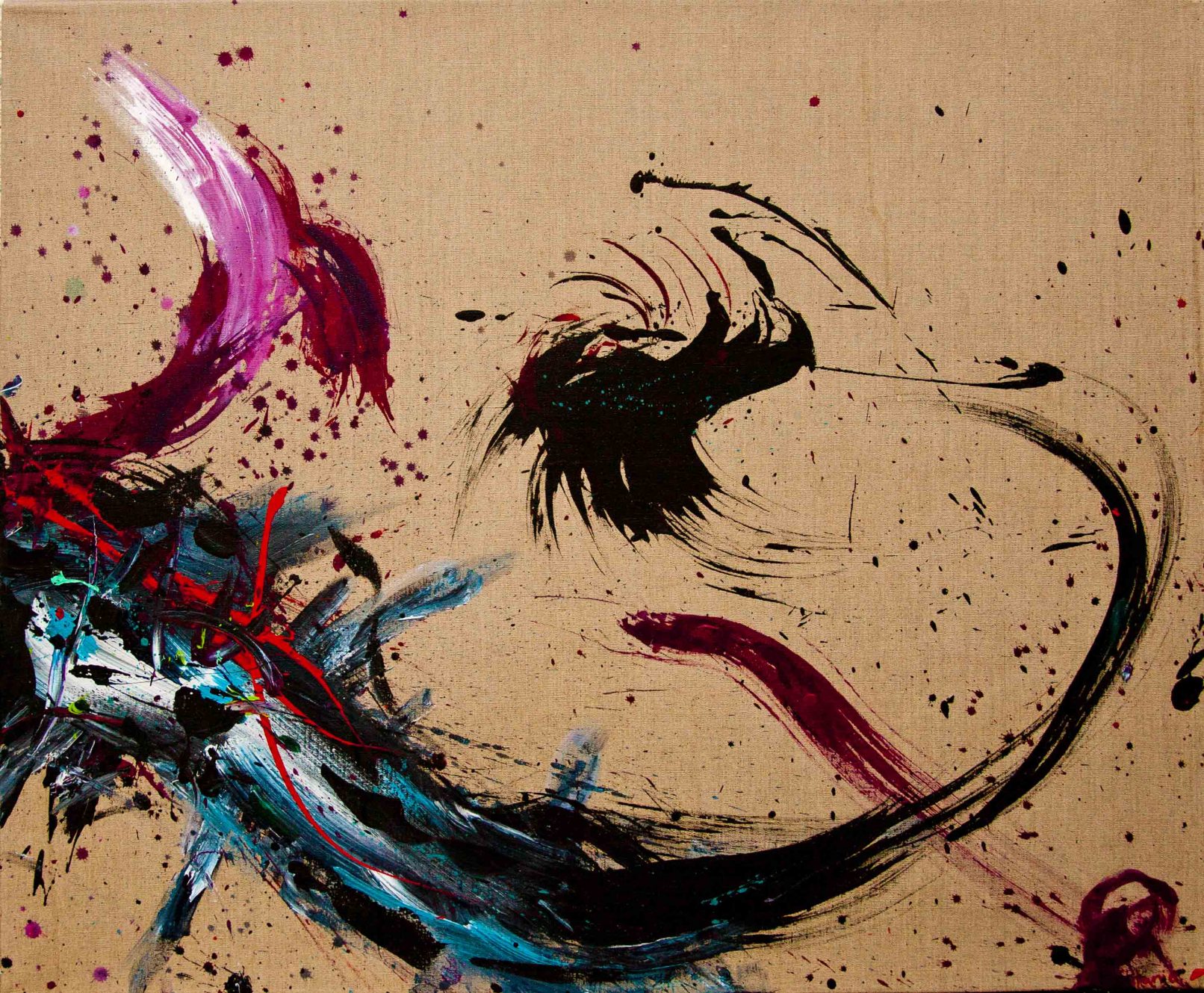 Dragon Tongue, 120 x 100, acrylic on canvas, 2011.
