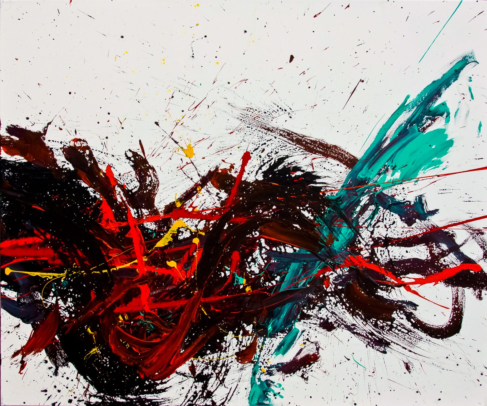 CLASH -120 x 100 cm, acrylic on canvas, 2008.