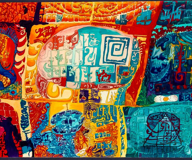 CREATOR'S DELIGHT - color ink on paper, 66 x 45 cm, 1997.