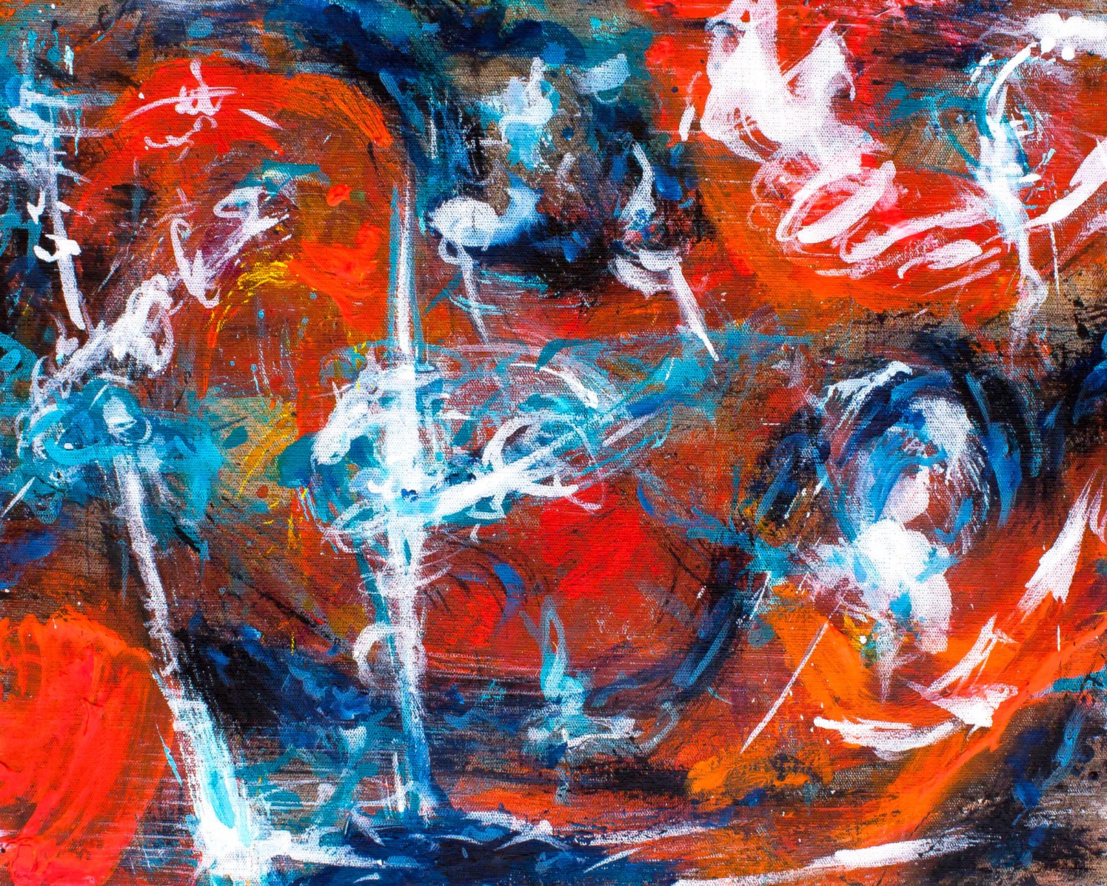 CYCLOTRON pt.2, 50 x 40 cm, acrylic on raw canvas, 2017.