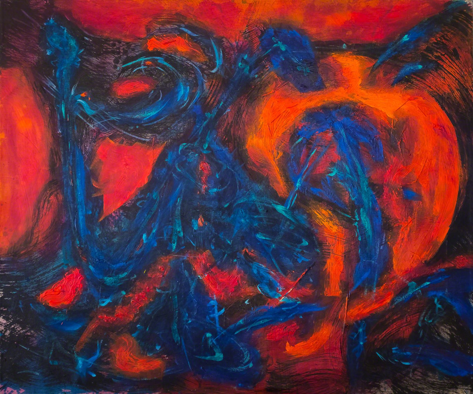 CIRCLE 6 - 120 x 100 cm, acrylic on canvas, 2018.