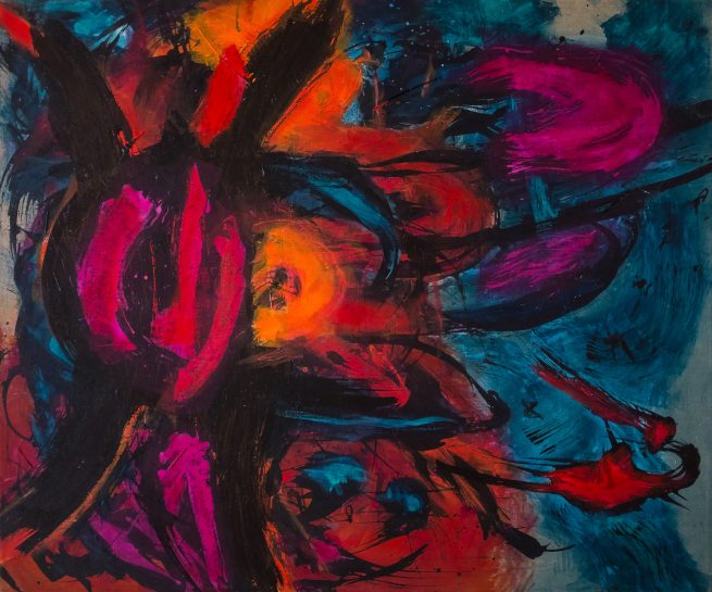 ANGRY SUN - 120 x 100 cm, acrylic on canvas, 2020.