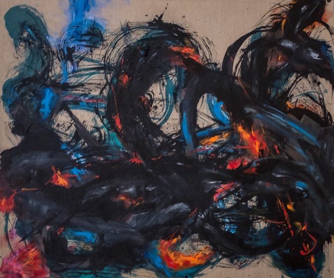 OKEANÓS - 120 x 100 cm, acrylic on canvas, 2021.